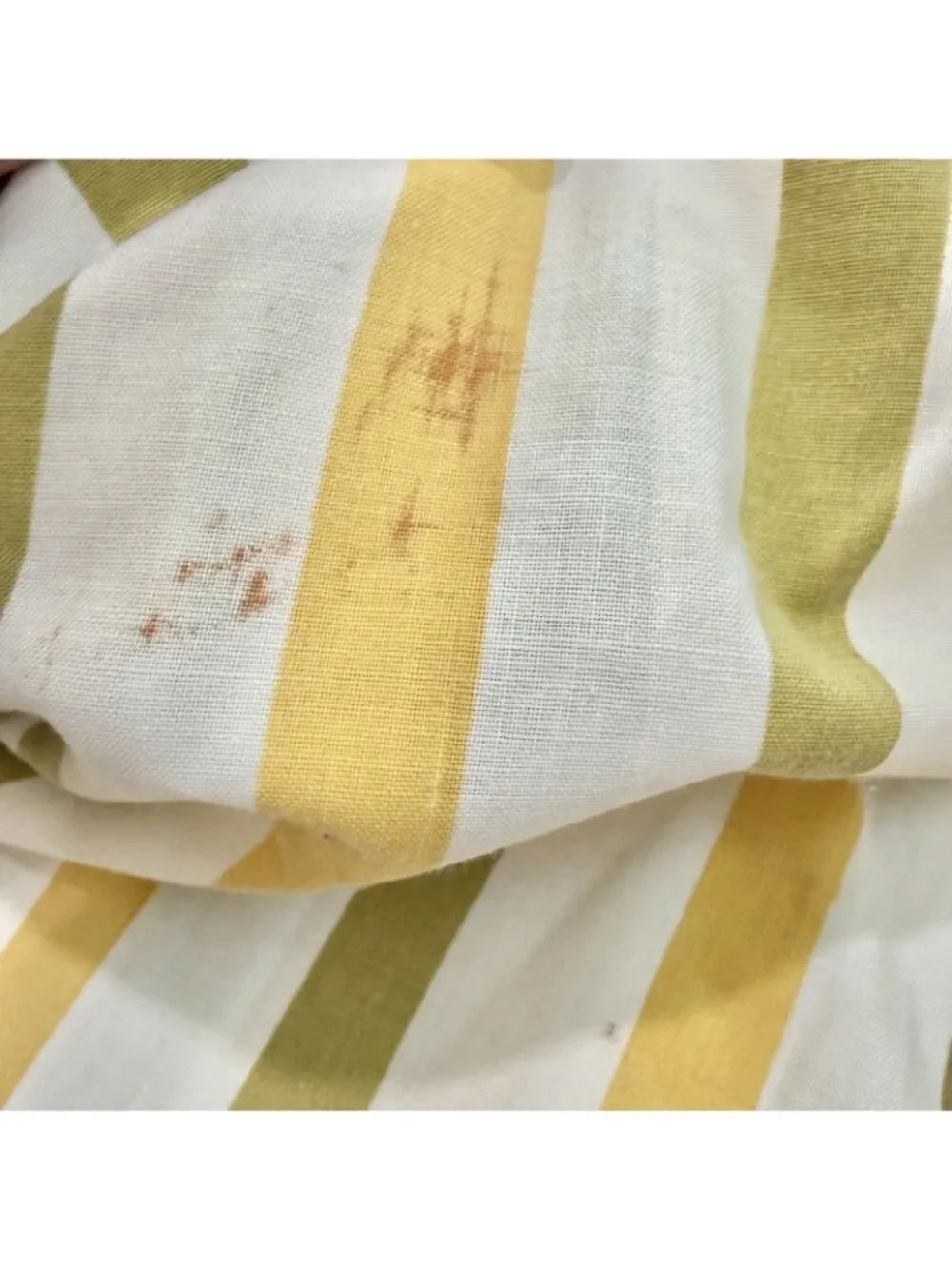 Vintage Cannon Monticello MCM Full Flat Sheet 2 Std Pillowcases Striped USA